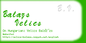 balazs velics business card